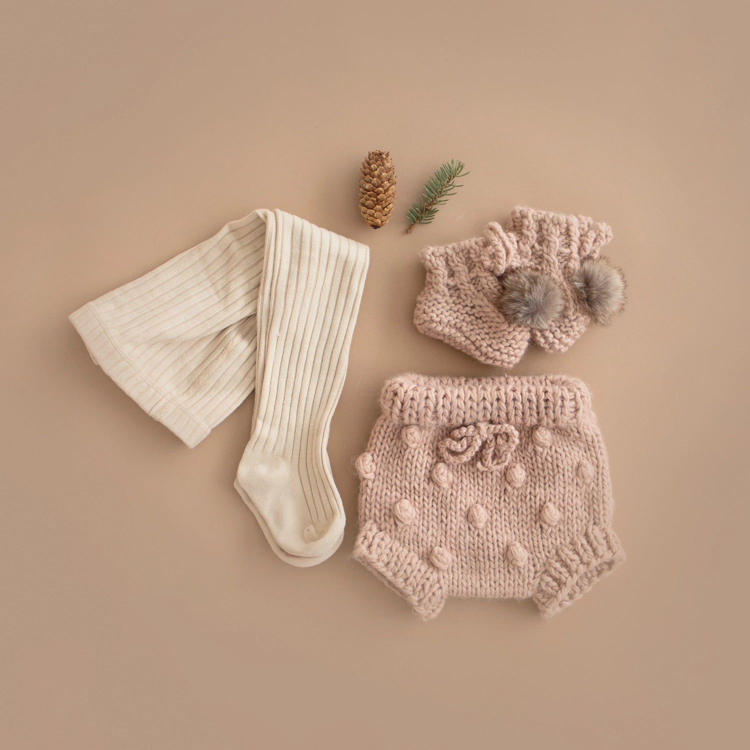 The Blueberry Hill Cotton Tights, Oat image 4
