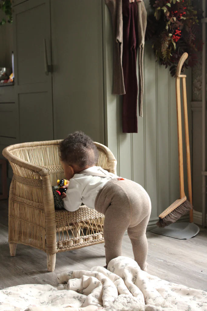 Silly Silas Footed Tights with Braces - Peanut Blend image 4