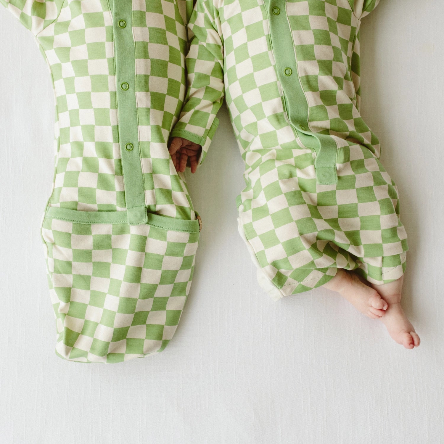 goumikids 24 Hour Convertible Sleeper Baby Gown - Cabana Green image 4