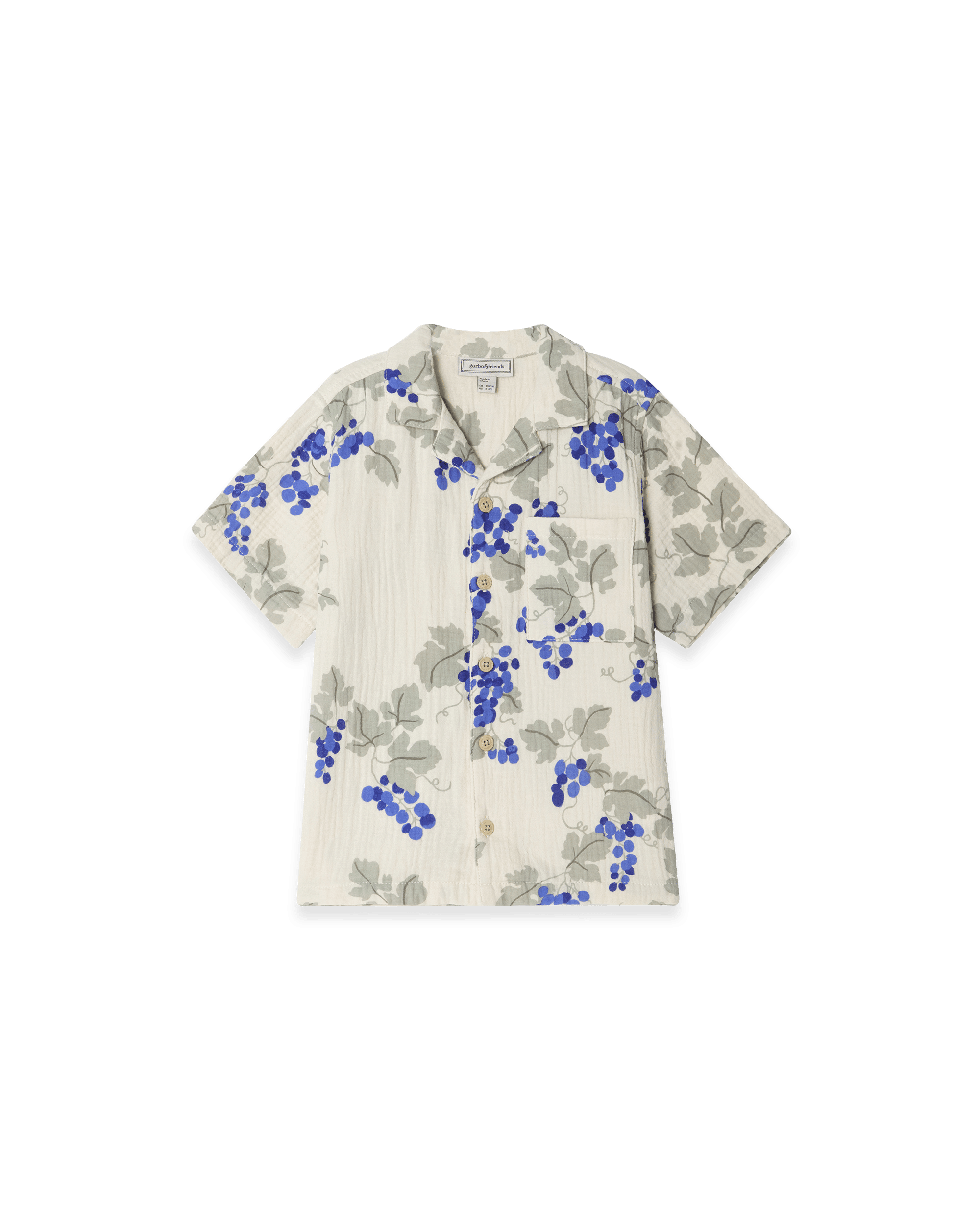 Garbo&Friends Muslin SS Shirt Baby | Grapes Blue image 0