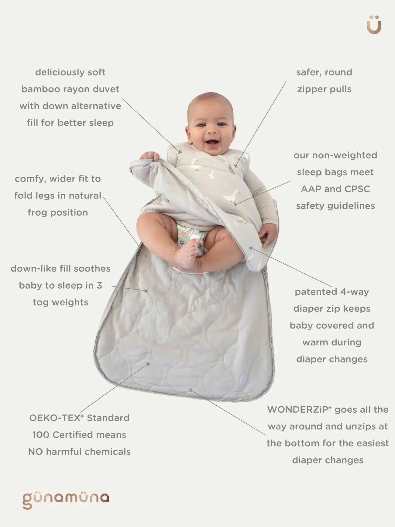 Gunamuna Sleep Bag 0.5- Goose image 3