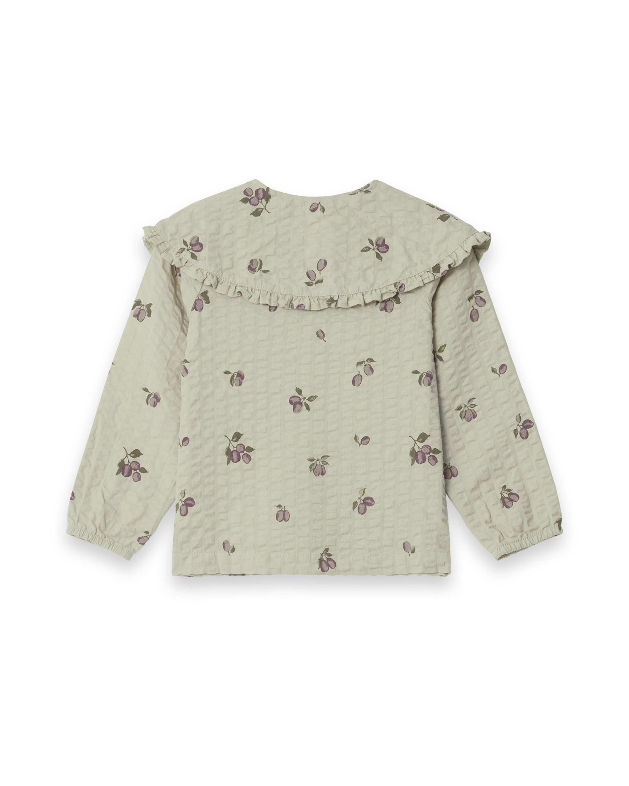Garbo&Friends Seersucker LS Blouse - Prune Green image 1