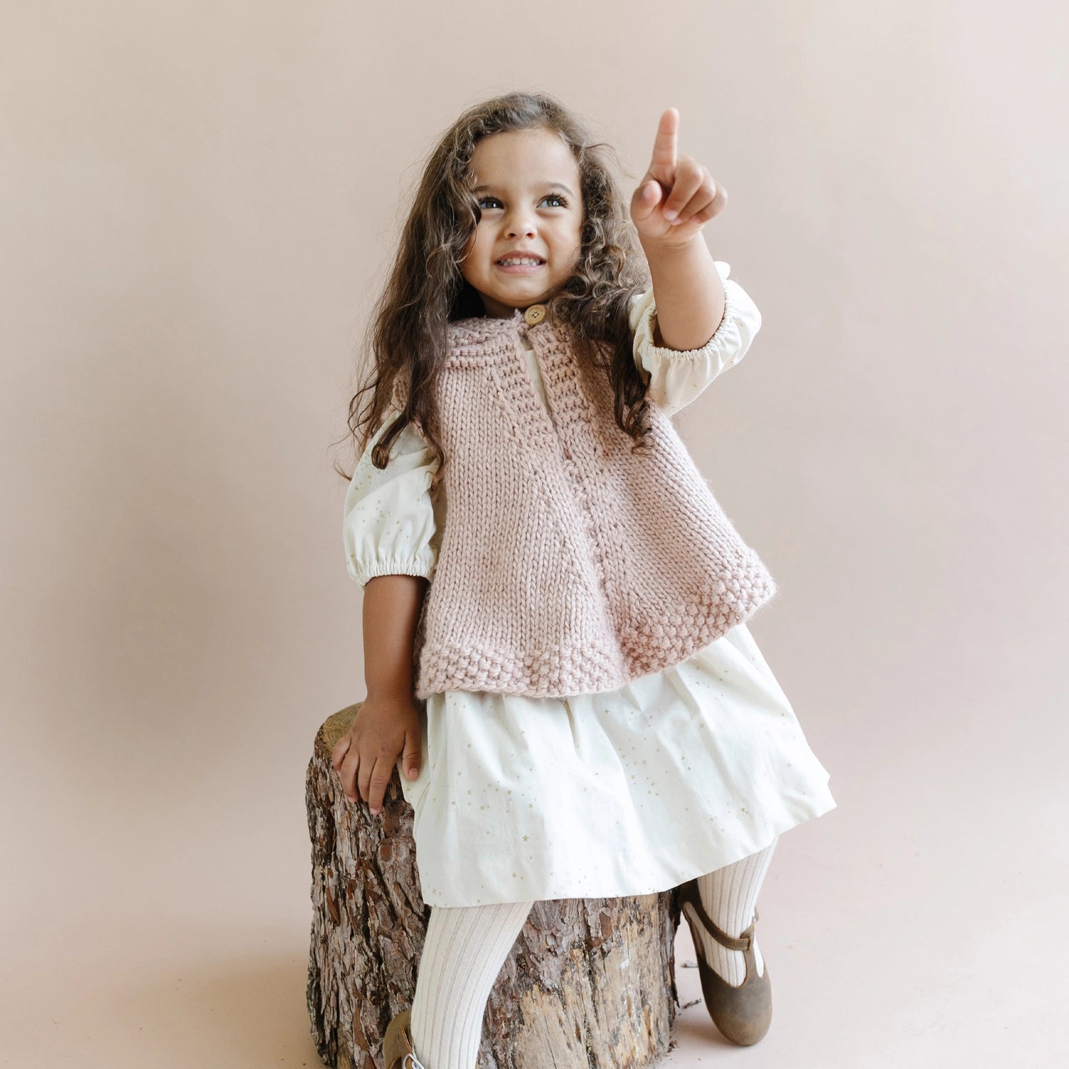 The Blueberry Hill Cotton Tights, Oat image 3