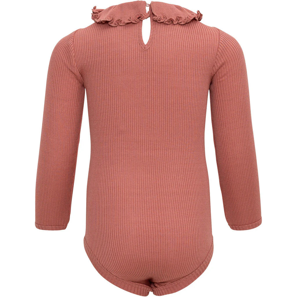Minimalisma Beauty Silk and Cotton bodysuit - Antique Red image 1