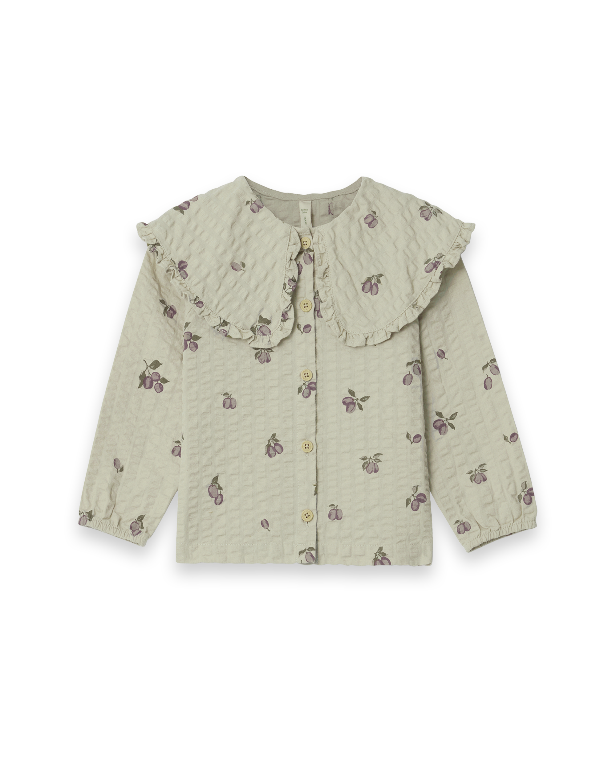 Garbo&Friends Seersucker LS Blouse - Prune Green image 0