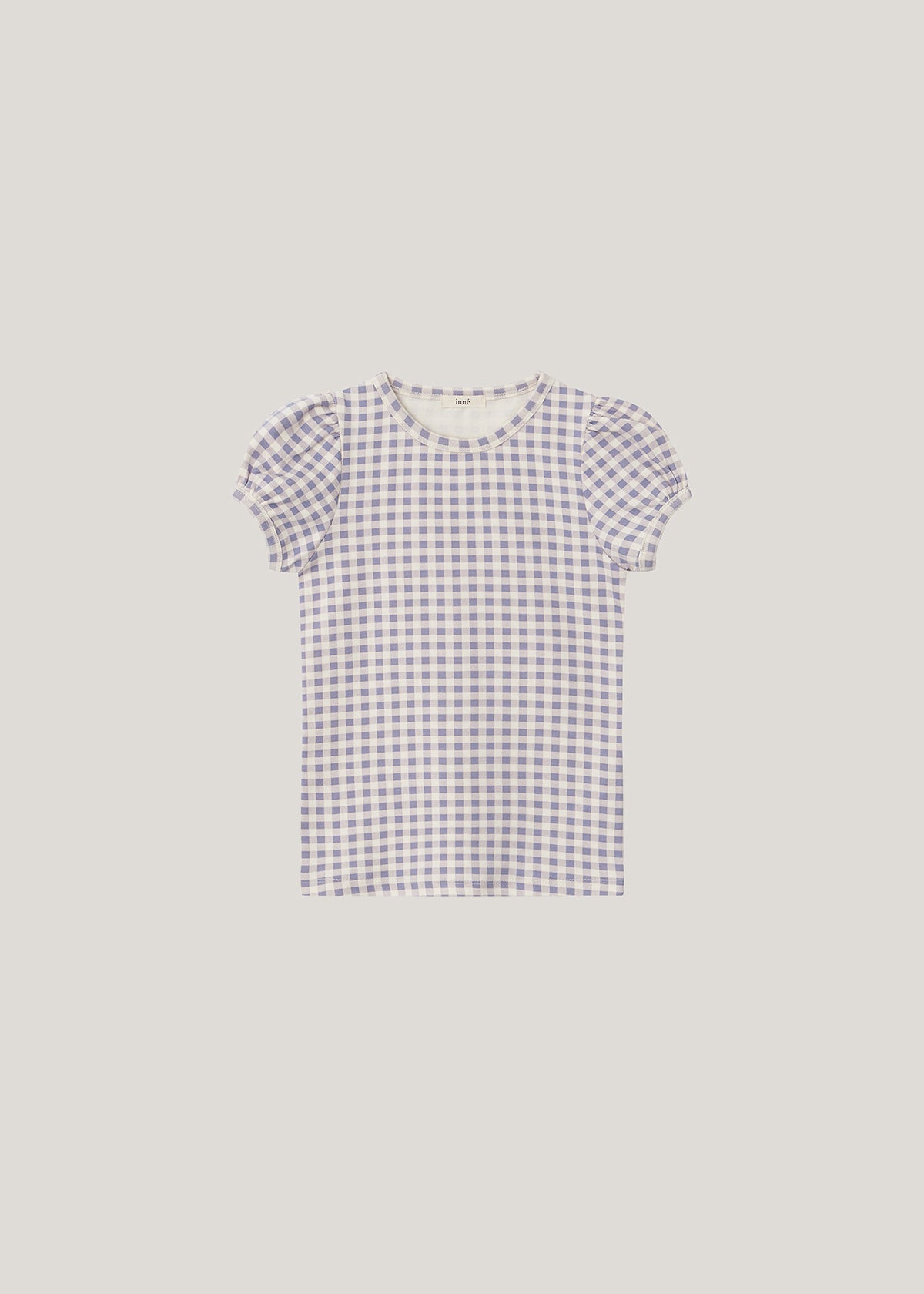 petit puff tee lilac gingham