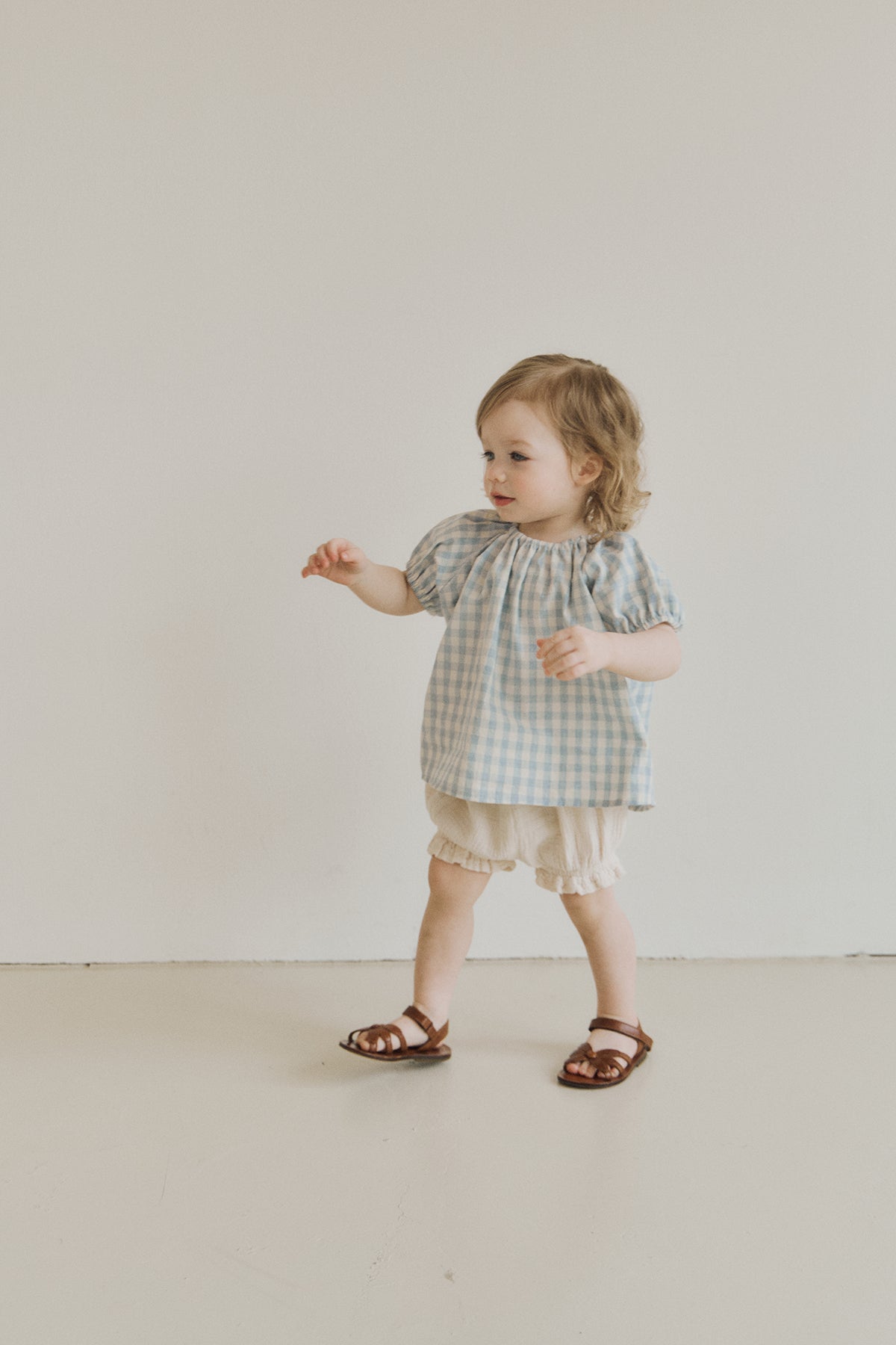 lulu check blouse blue gingham