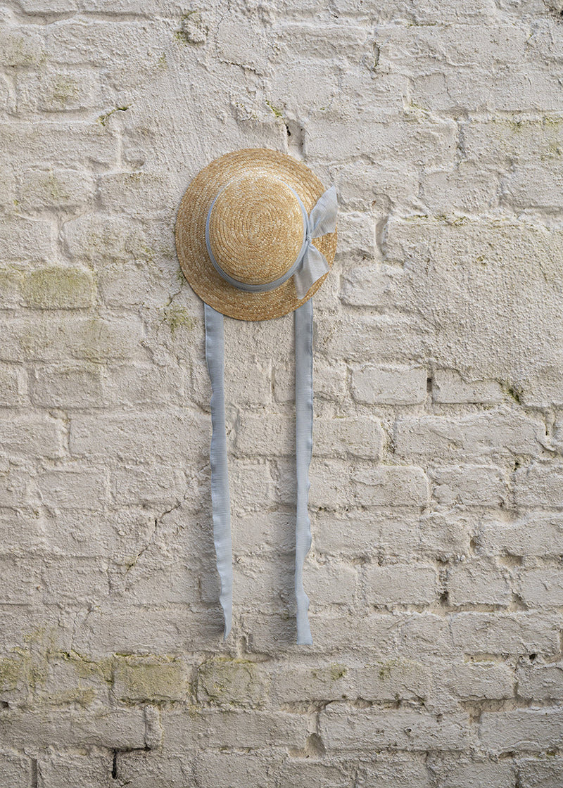 The Classic Canotier Straw Hat - Plain Sky