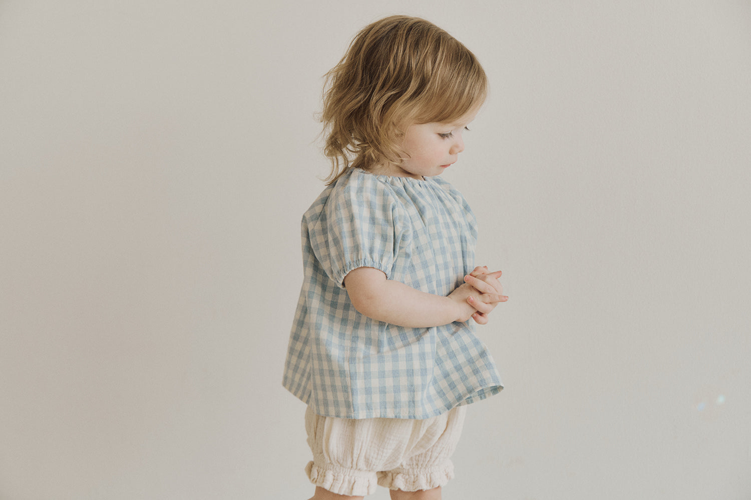 lulu check blouse blue gingham