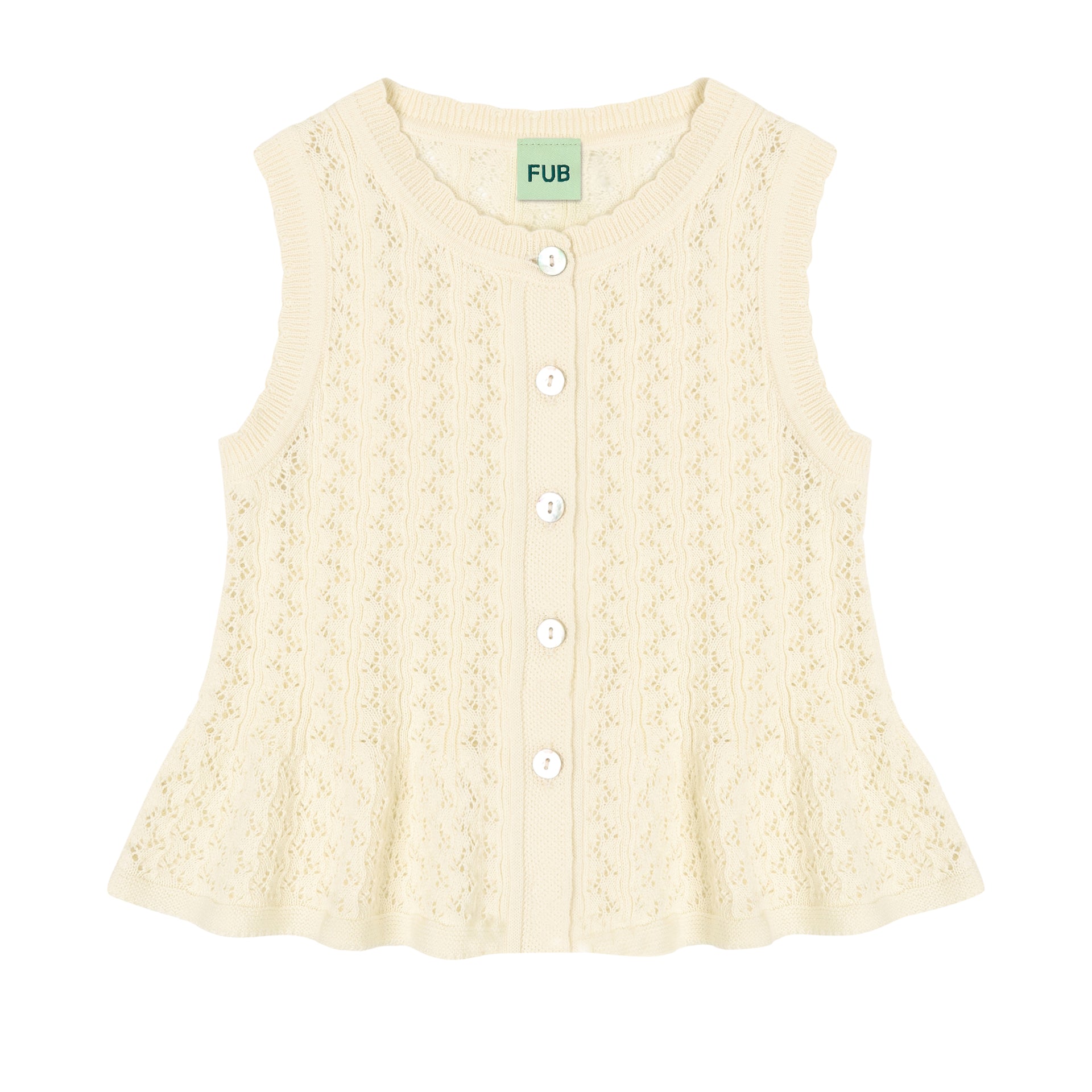 Pointelle Top - ecru