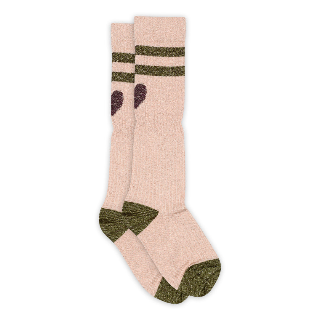 Elga glitter knee socks Rose Dust