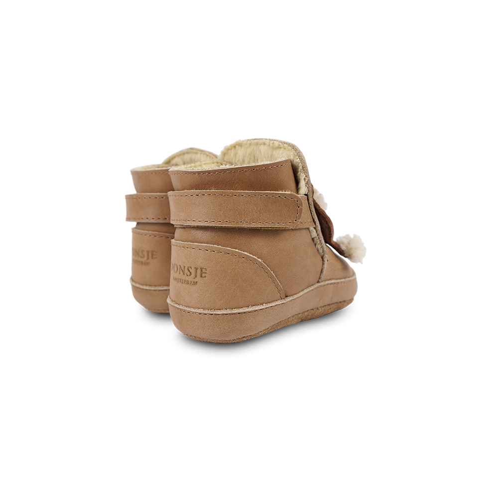 Aggas Booties | Christmas Bear Nutmeg Leather