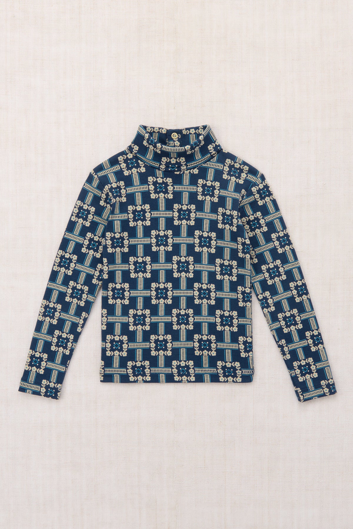Turtleneck Moonlight railroad floral