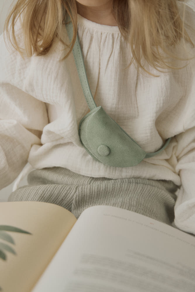 Suede Coin Bag Sage