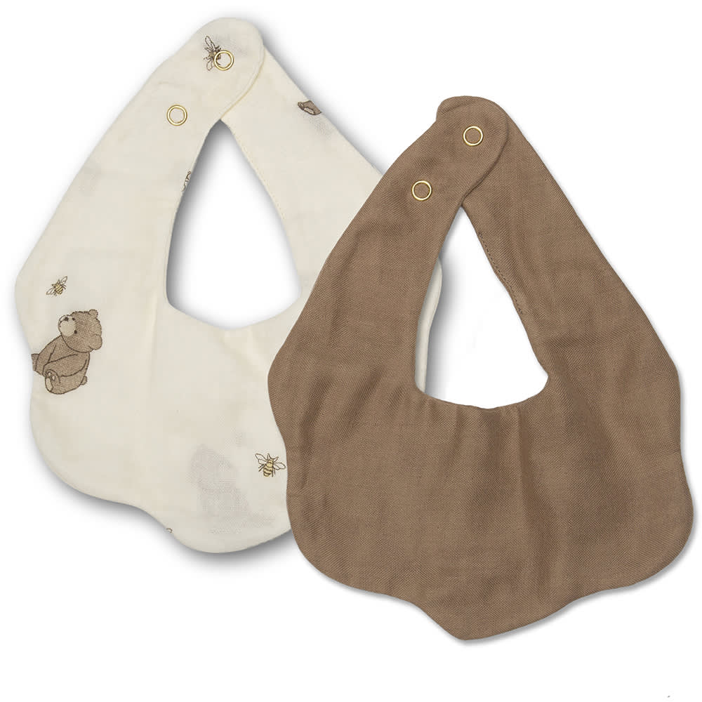 Roy bibs 2-pack - Bees and bears