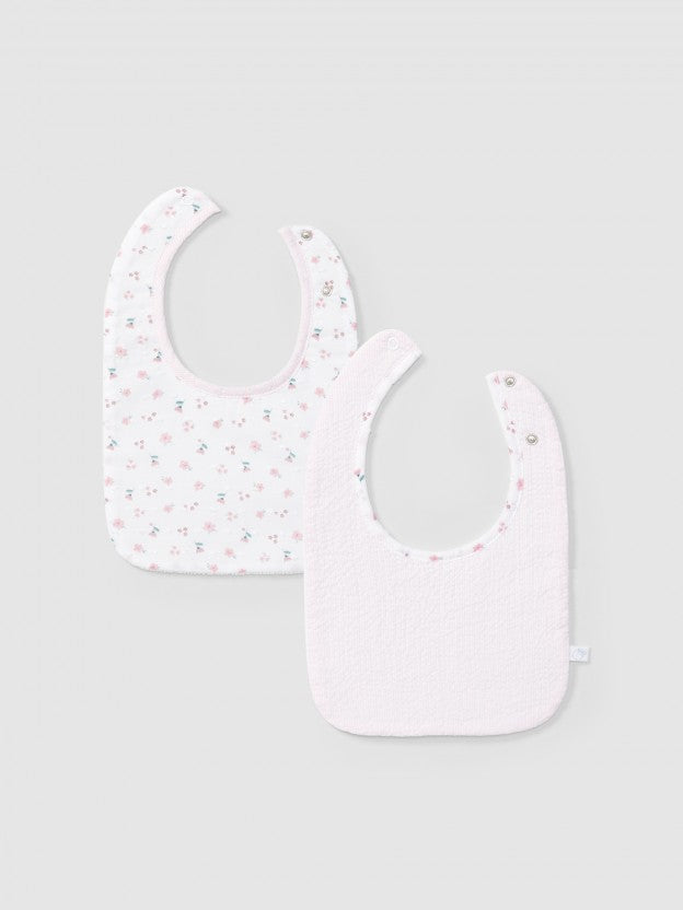 Pack of two printed bibs
