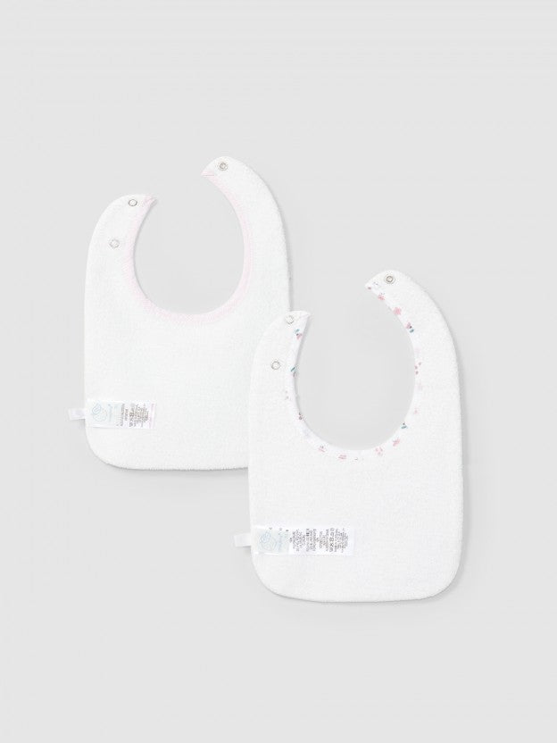 Pack of two printed bibs