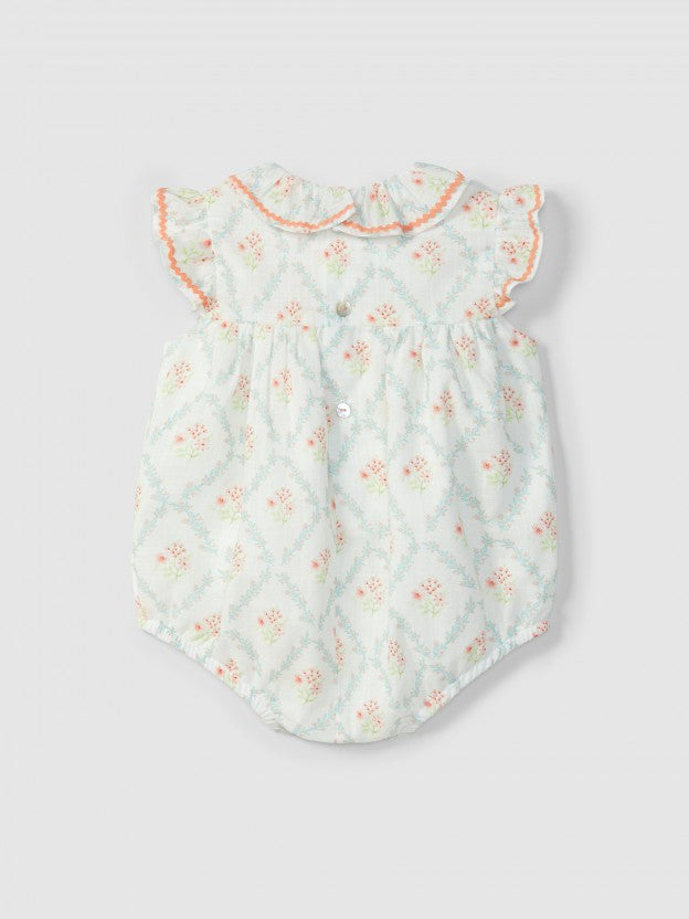 Floral shortie with rickrack detail