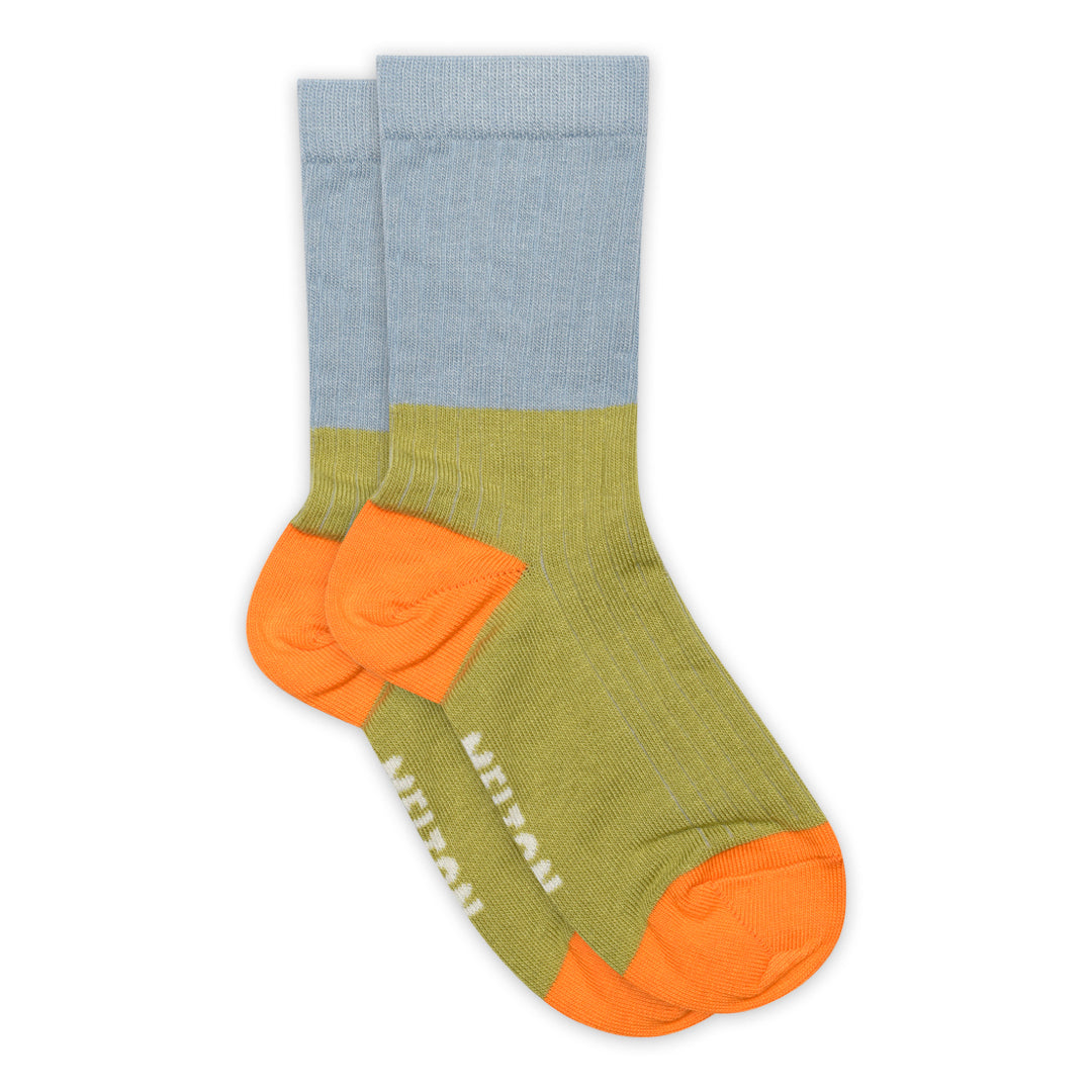 Block colour socks - Evergreen Spring