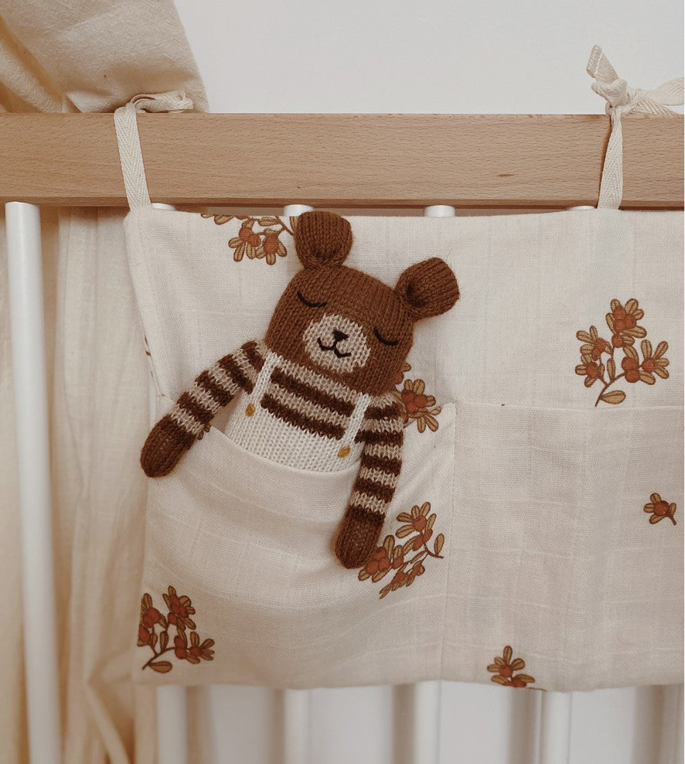 Main Sauvage Teddy knit toy | ecru overalls image 2