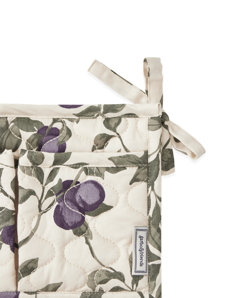 Garbo&Friends Satin Quilted Bed Pocket - Plum image 1