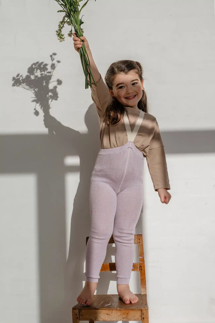 Silly Silas Classic Footless Tights Creamy Lavender image 1