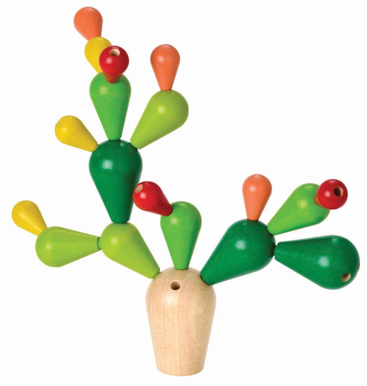 PlanToys Balancing Cactus Wood Toy image 0