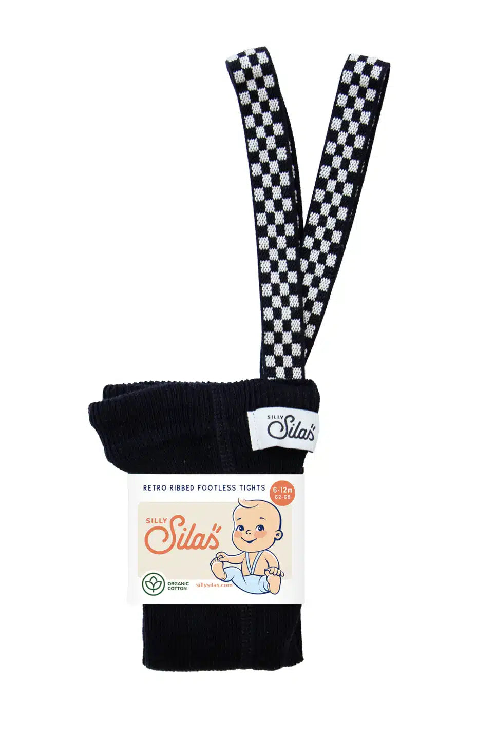 Silly Silas Classic Footless Tights Classic Black Checked image 0