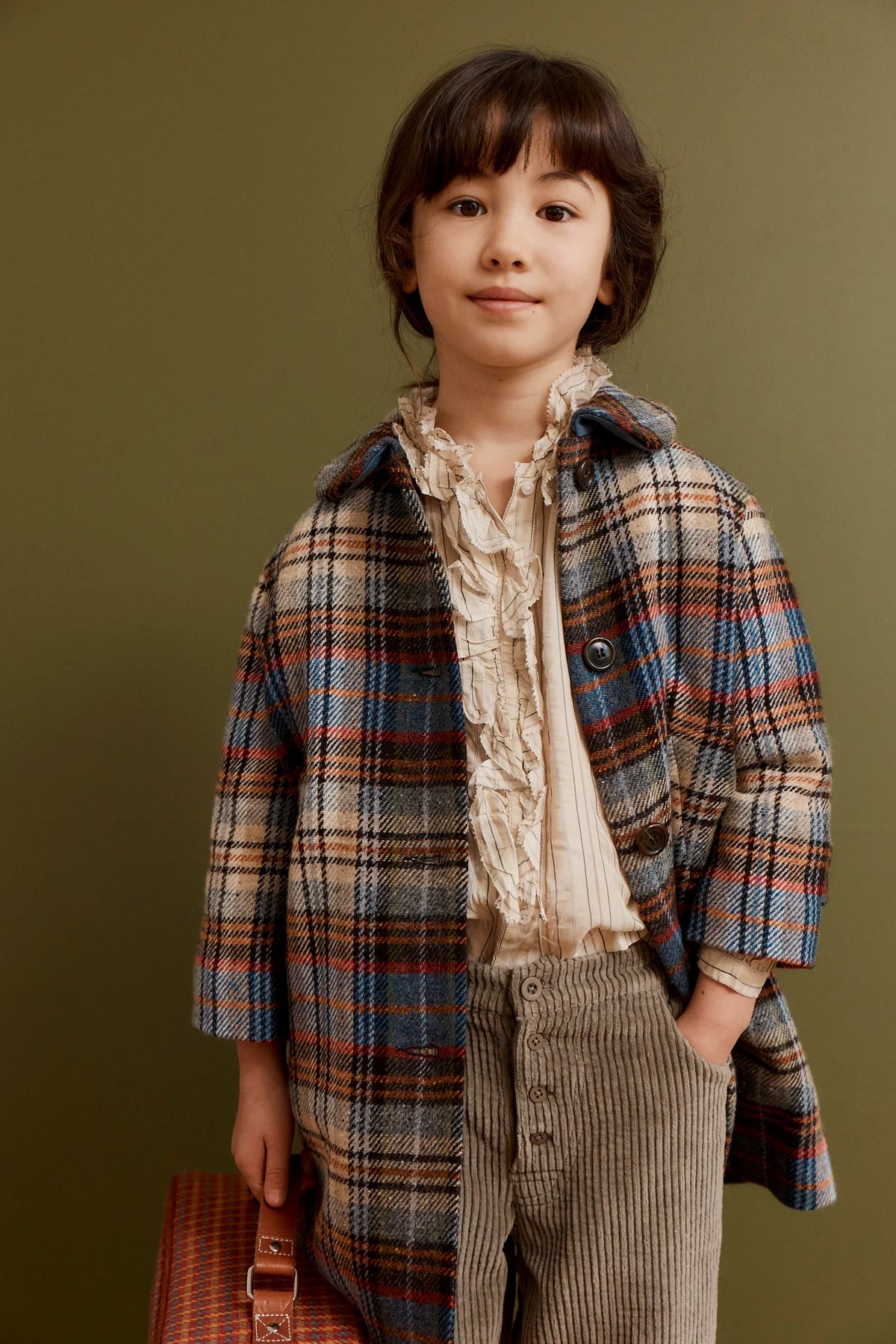 Cora Children's Blouse - Ecru Stripe
