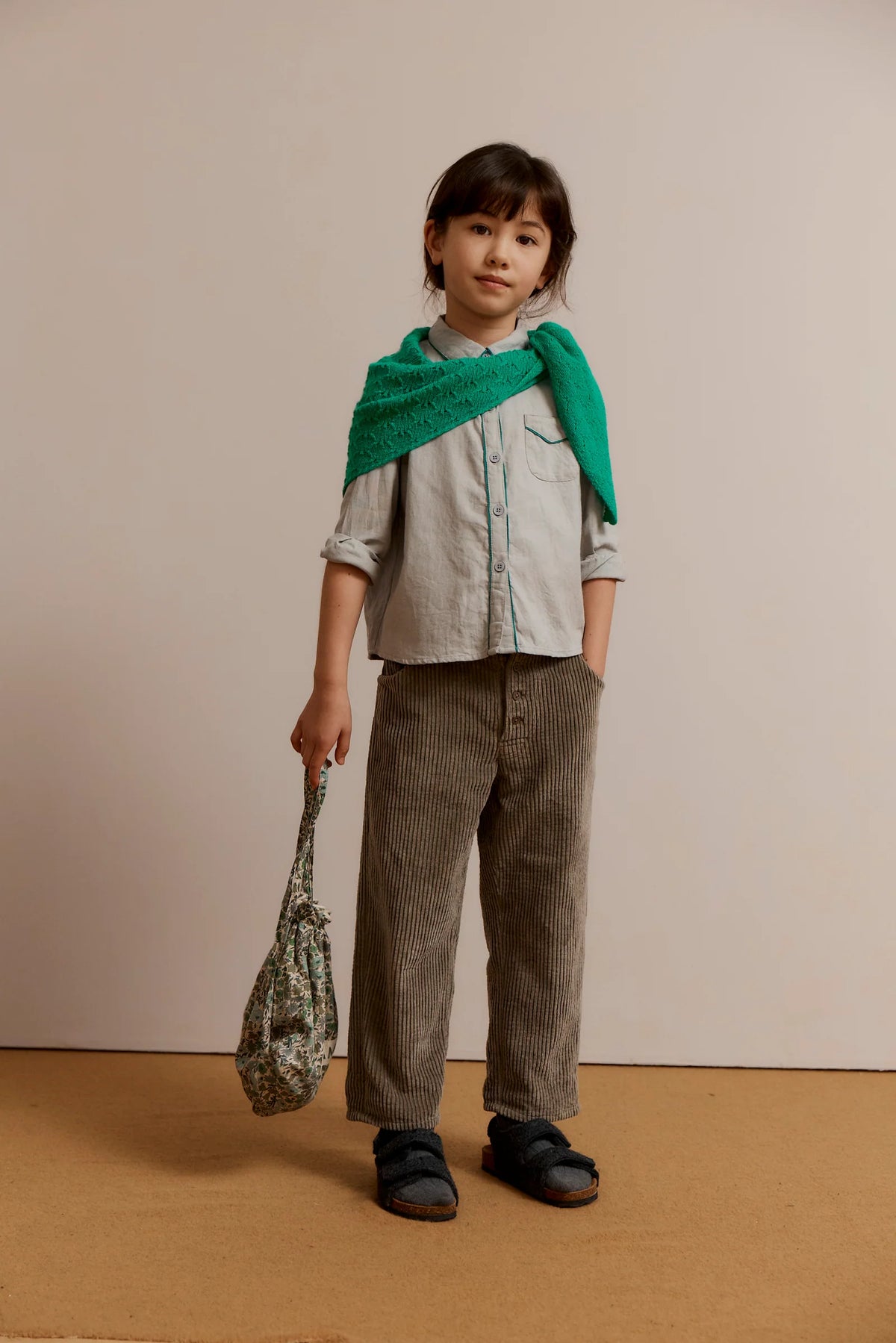 Kore Children's Cotton Shirt - Pale Grey