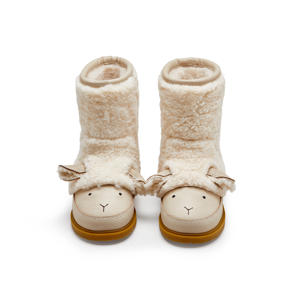 Wadou Boots | Lammy Off White Curly Sheep Wool