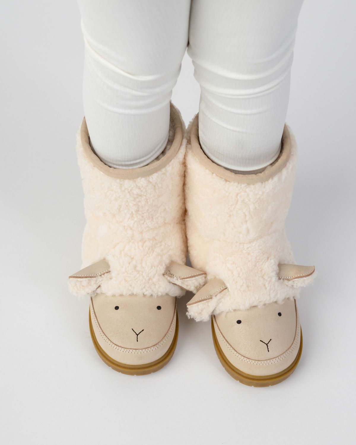Wadou Boots | Lammy Off White Curly Sheep Wool