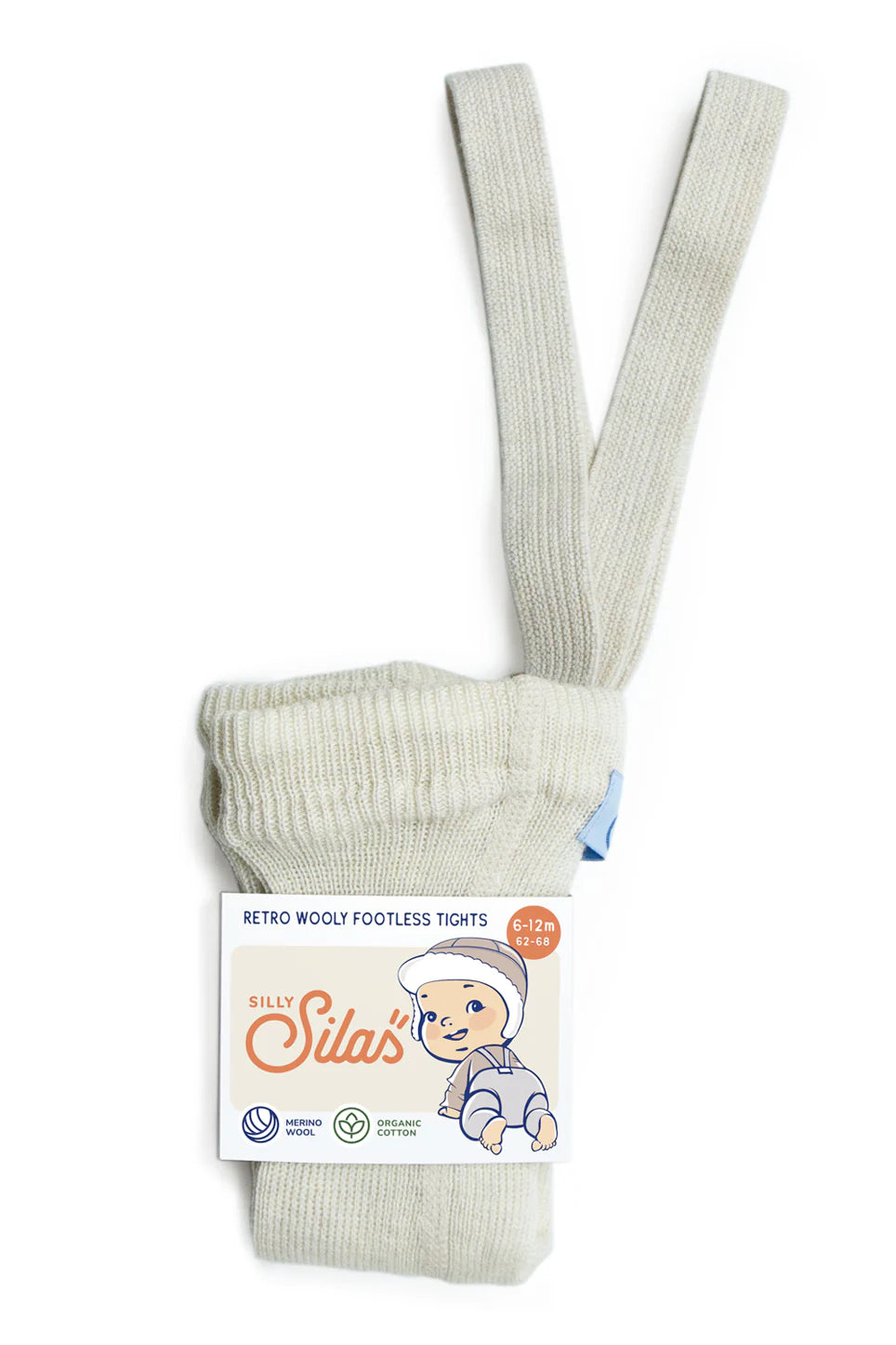Silly Silas Wooly Footless Tights - Cream Blend image 0