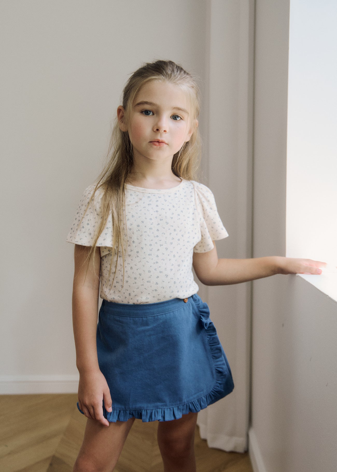 collete wrap skirts faded blue