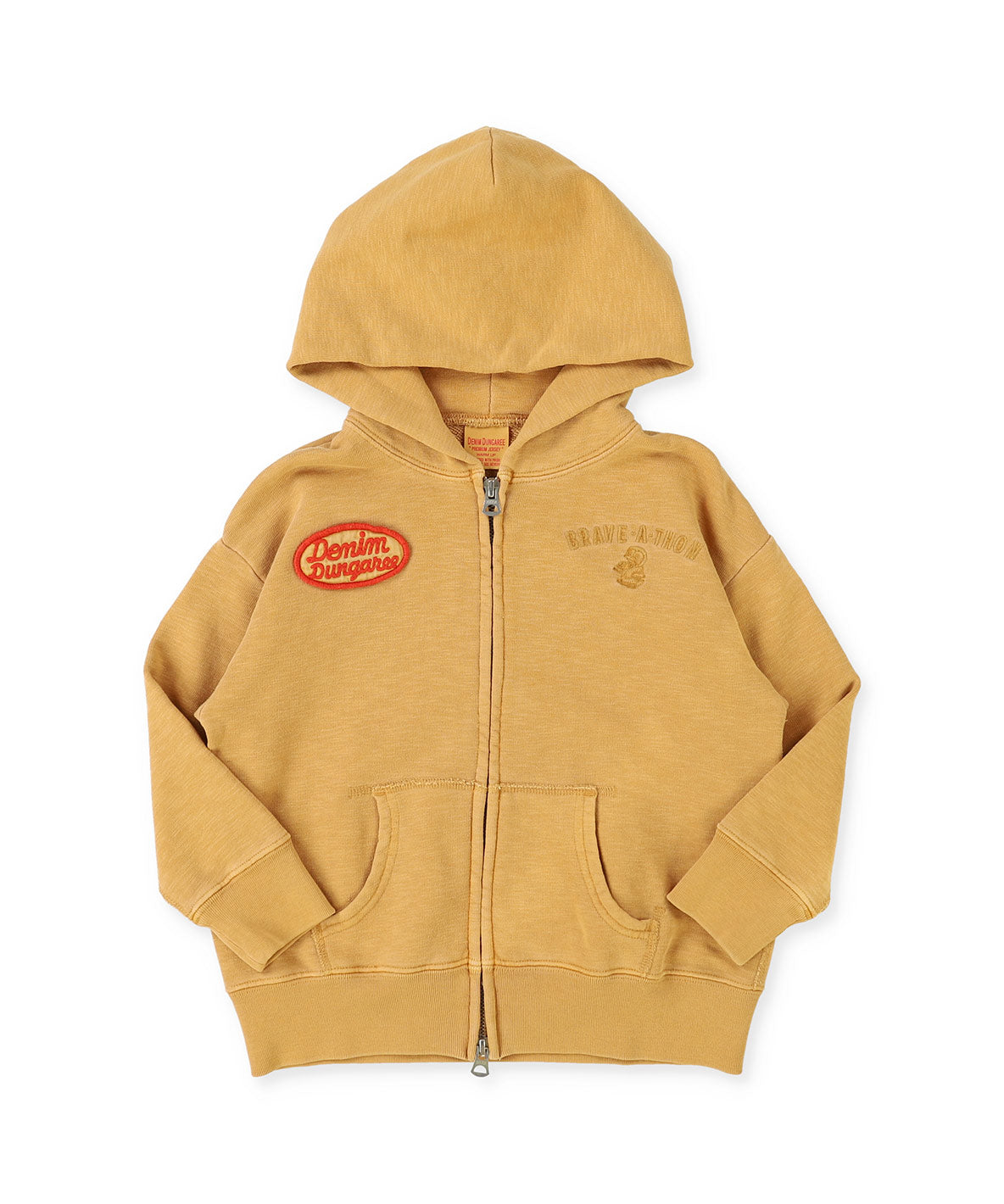 PENNIE Zip-up Sweat Hoodie - Mustard
