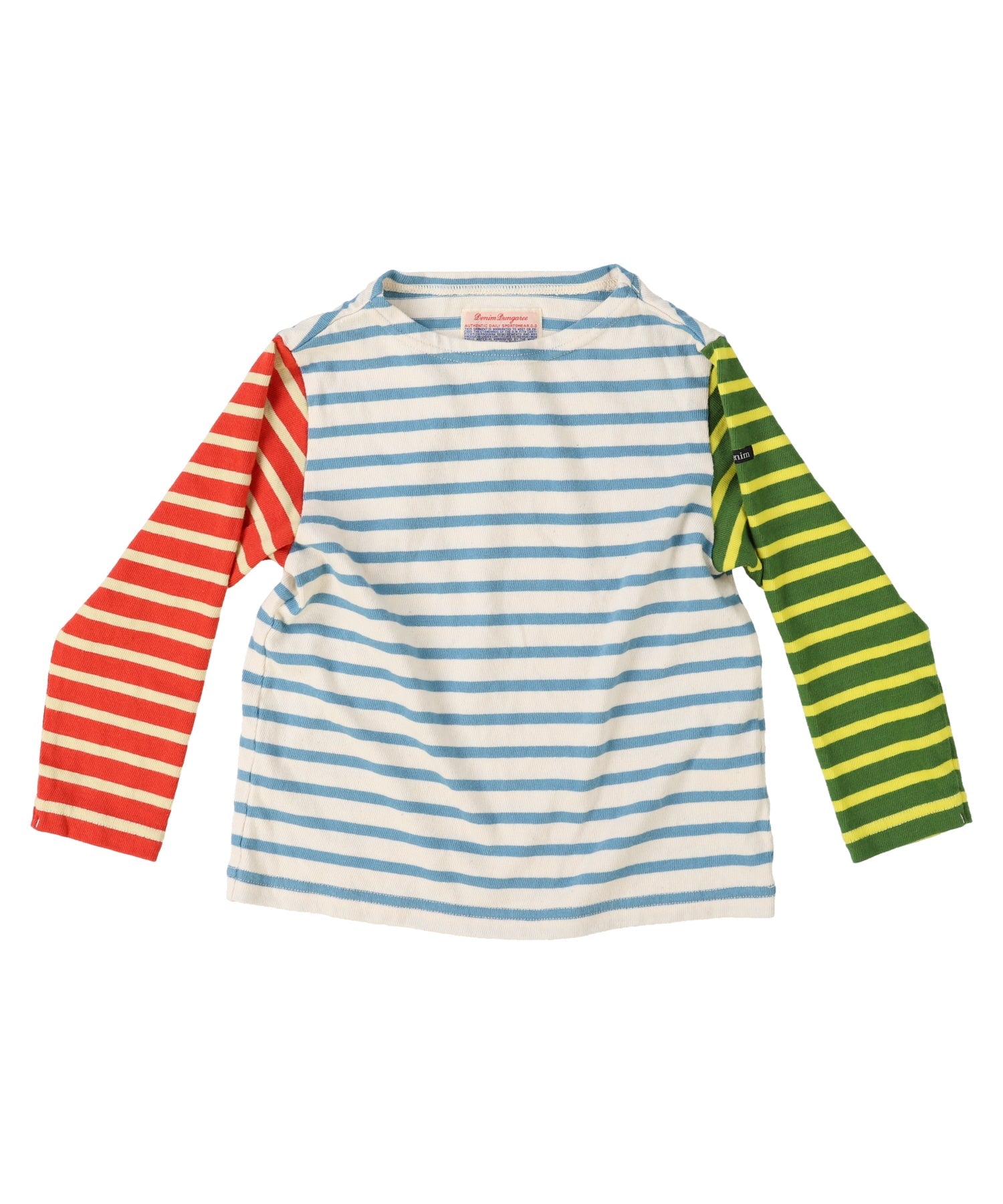 Striped Cotton Jersey Boatneck L/S Tee Crazy1