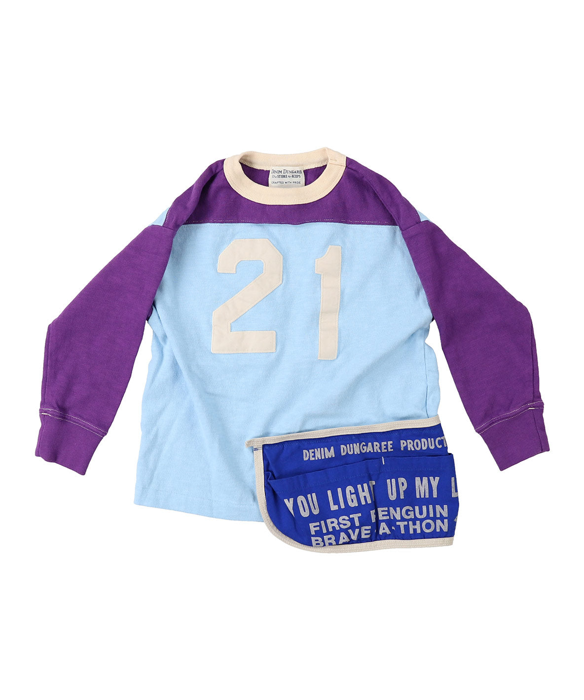 Apron L/S Tee - Blue & Purple