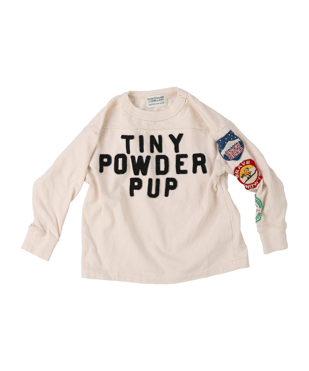Vintage Cotton Jersey Patch L/S Tee White