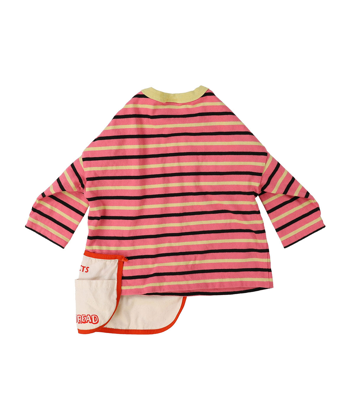 Striped Cotton Jersey Apron L/S TEE 6P