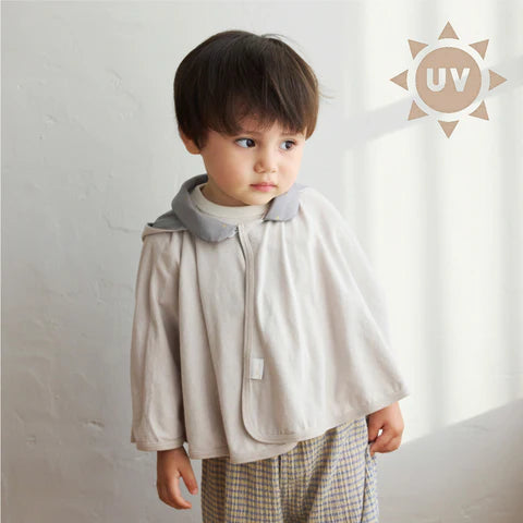 UV Protection Baby Cape – Gray ☀️