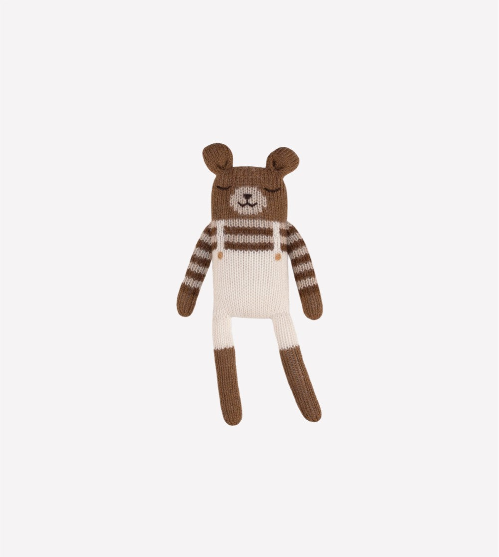 Main Sauvage Teddy knit toy | ecru overalls image 0