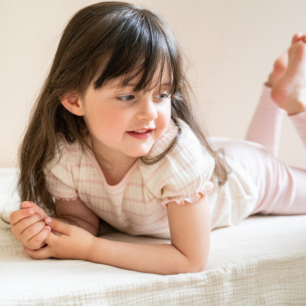 Nallie 2-5Y - Cherry Blossom Stripes