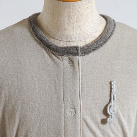 Hommage Feather Romper Gray