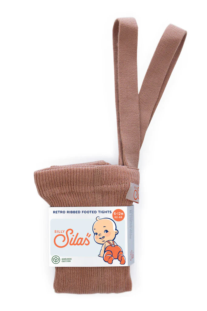 Silly Silas Footed Tights with Braces - Light Brown image 0