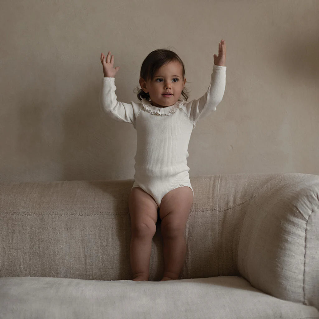 Minimalisma Beauty Silk and Cotton bodysuit - Cream image 2