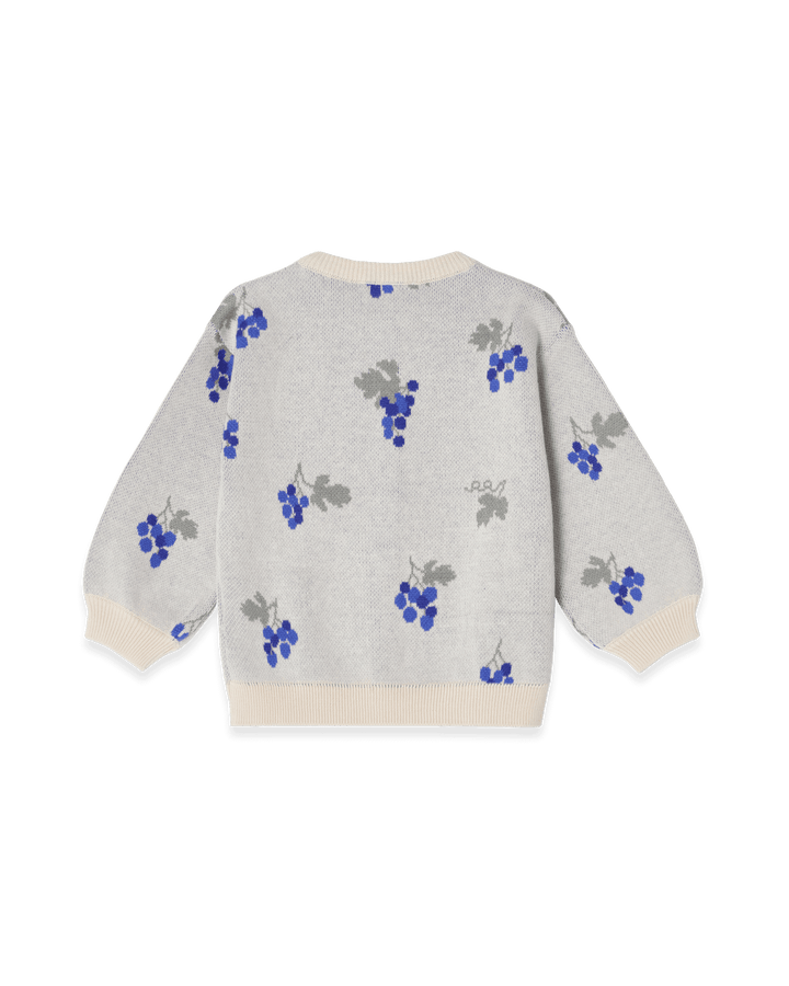 Garbo&Friends Knitted Cardigan Baby | Grapes Ecru image 1
