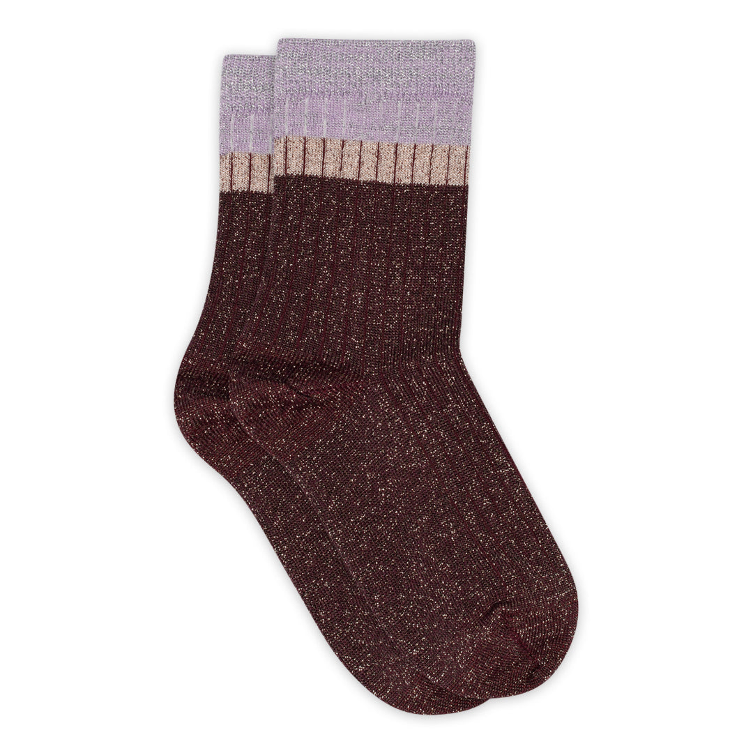 Norma glitter socks - Grape Skin