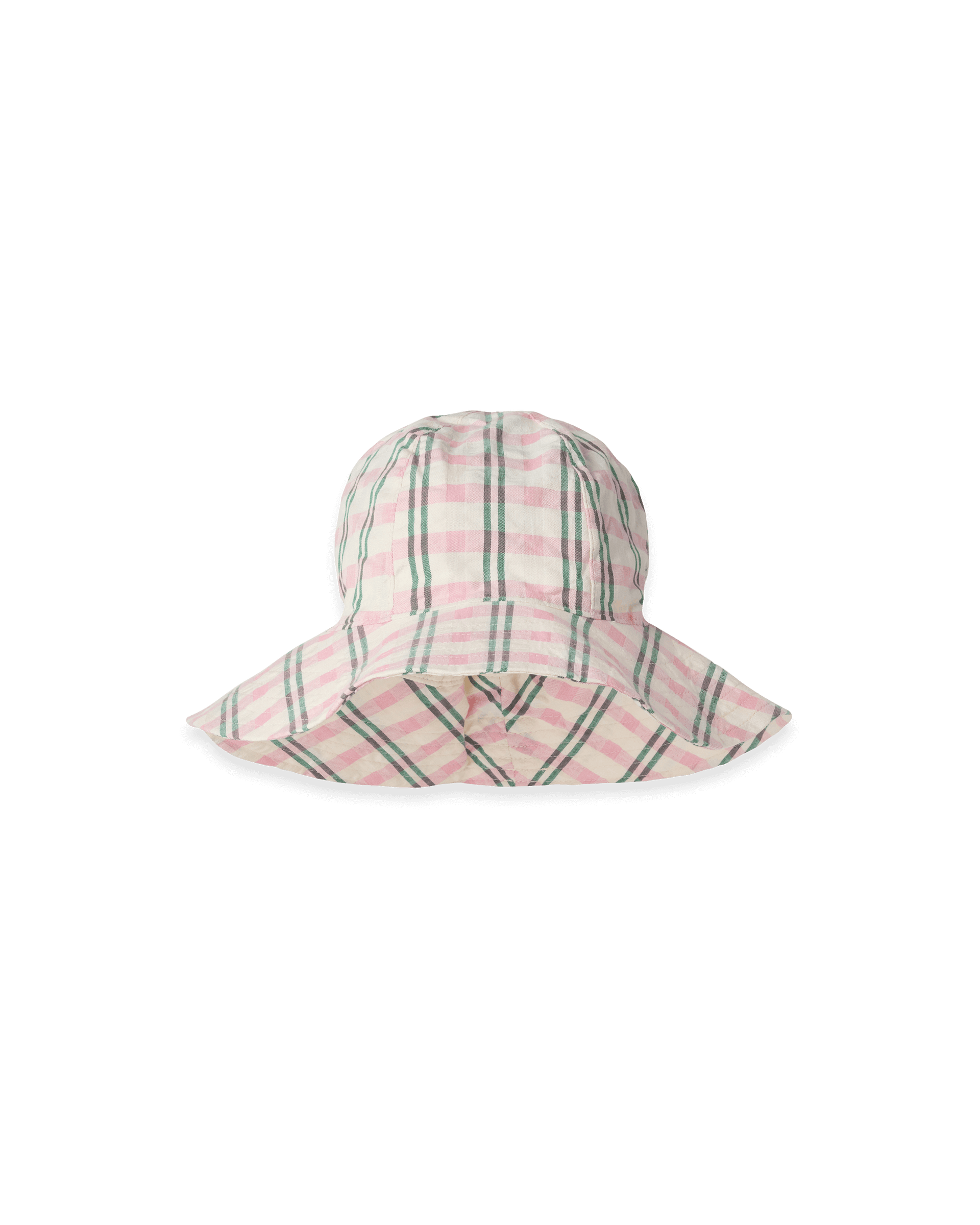Seersucker Sun Hat | Check Carnation image 1
