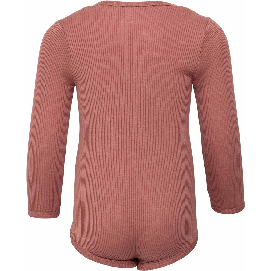 Minimalisma Bono Silk and Cotton bodysuit - Antique Red image 1