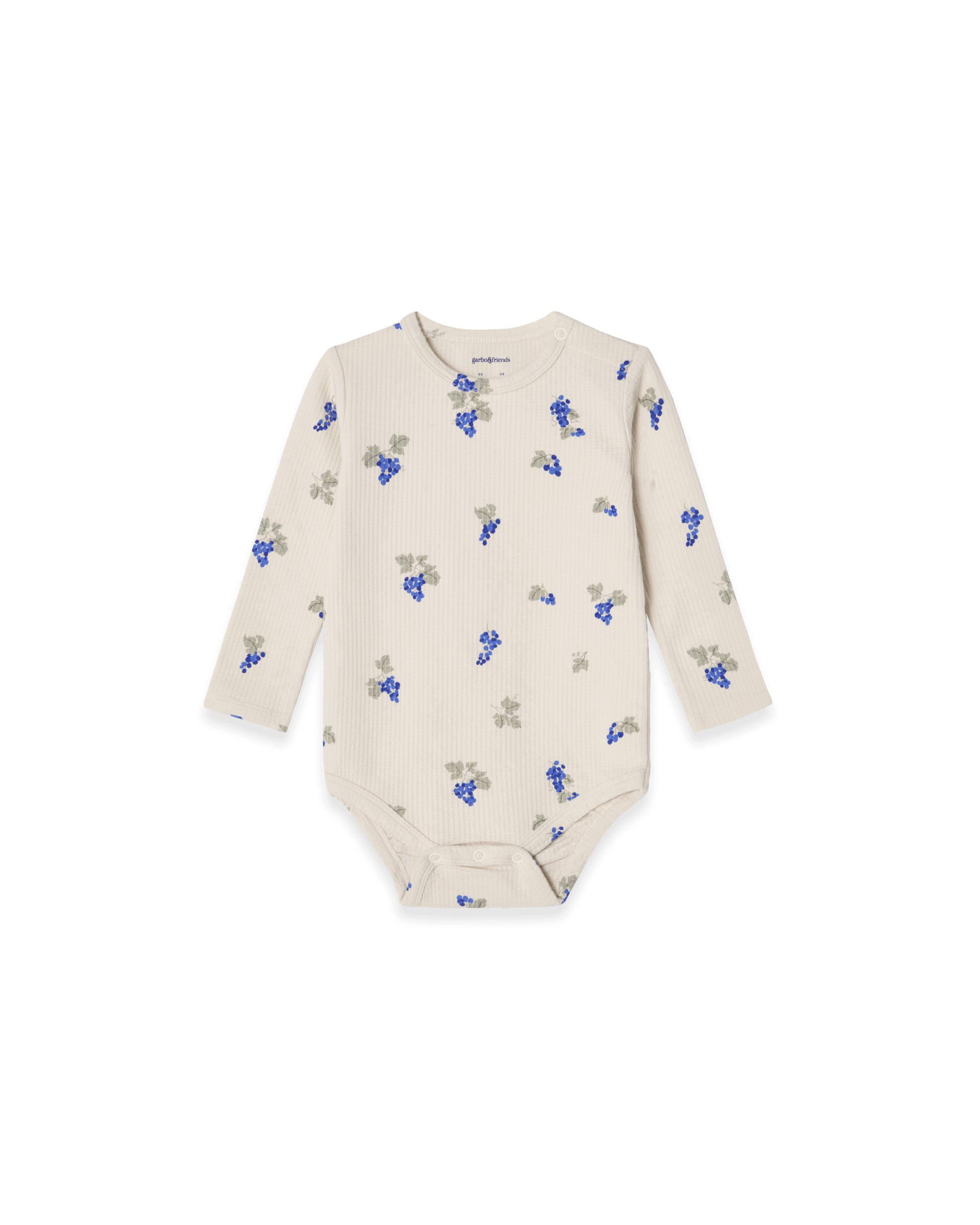 Garbo&Friends Structured Jersey LS Body | Grapes Ecru image 0